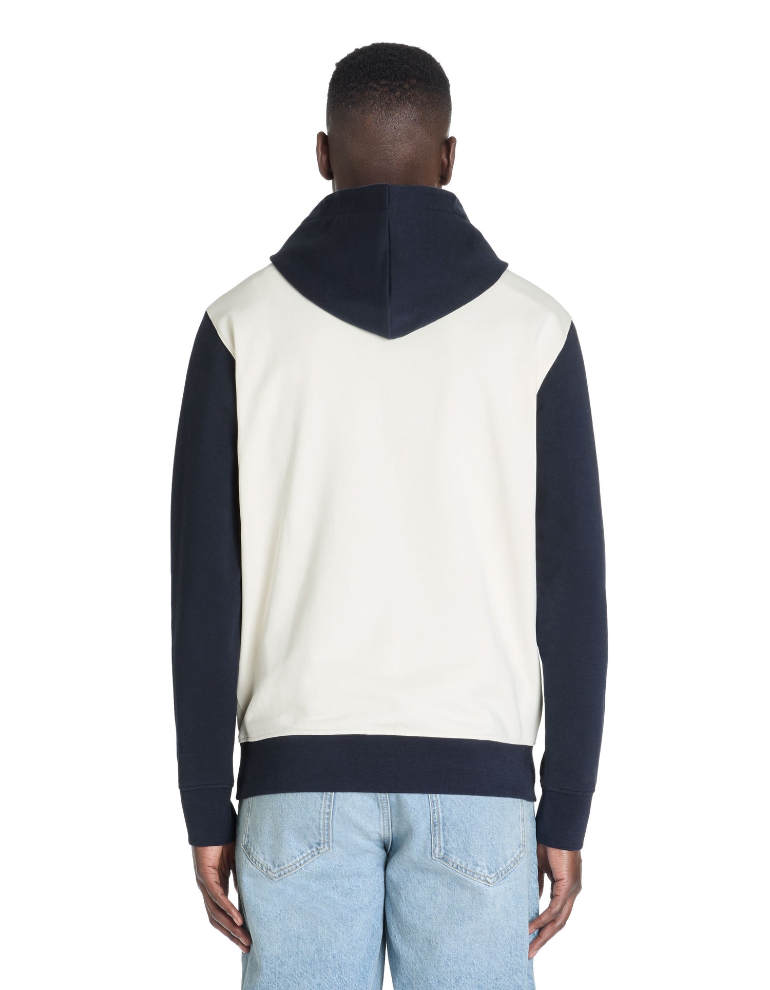 Celio_Navy Regular Hooded Sweatshirt 100% Cotton_LEBICLO_NAVY_03