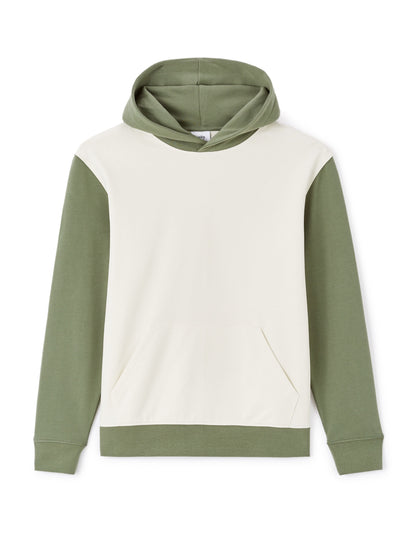 Celio_Green Regular Hooded Sweatshirt 100% Cotton_LEBICLO_SAUGE_04