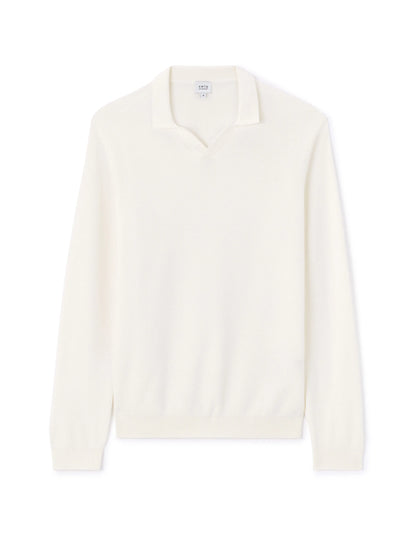 Celio_Ecru_100% Cotton Shark Neck Sweater_LEBIREQUIN_ECRU_05