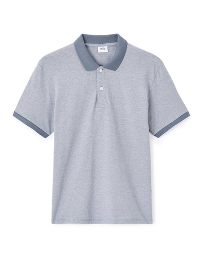 Celio_Blue Regular Polo 100% Cotton_LECHECK_BLUE STONE_04