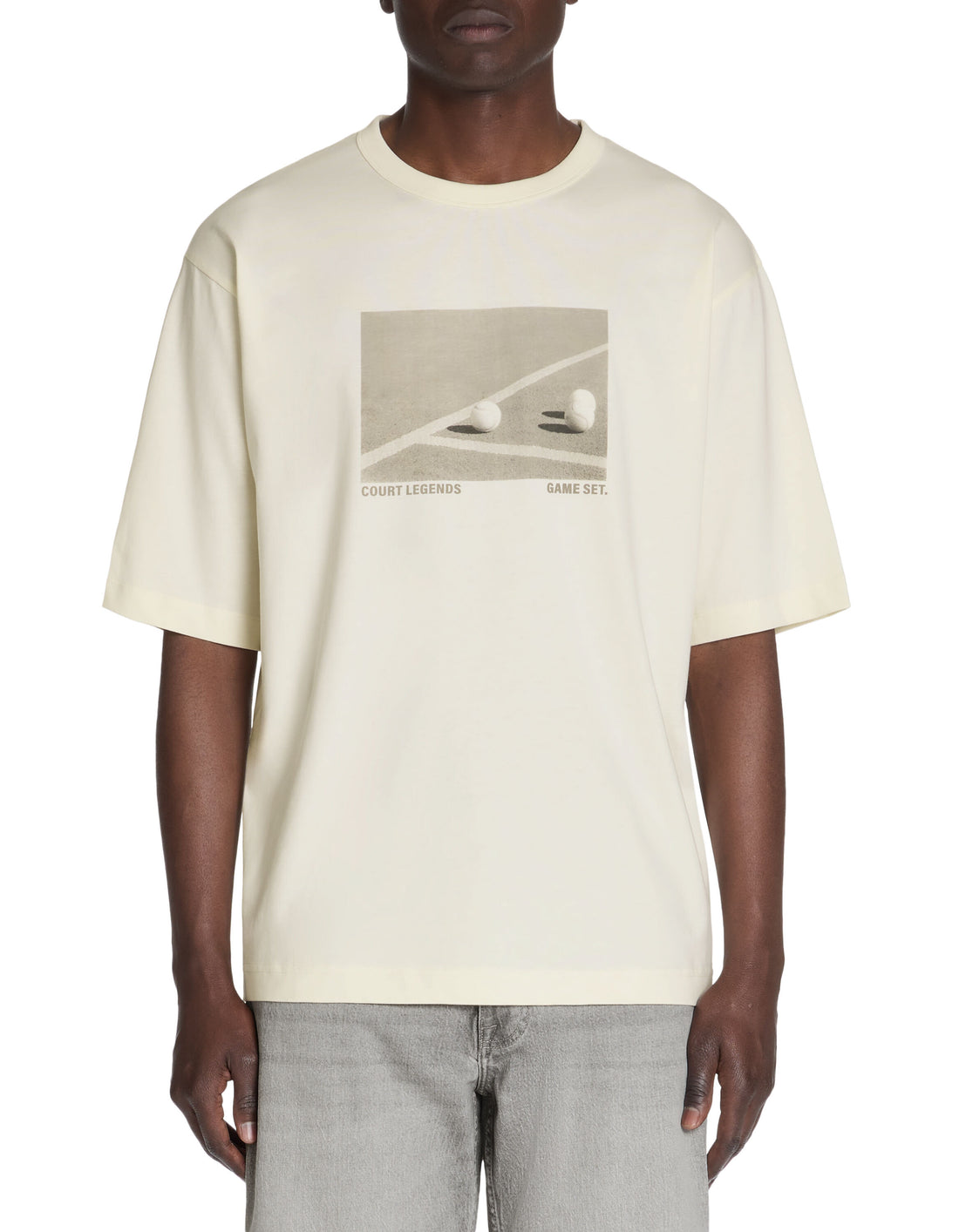 Celio_White Oversized T-Shirt Round Neck 100% Cotton_LECLUB_OFF WHITE_02