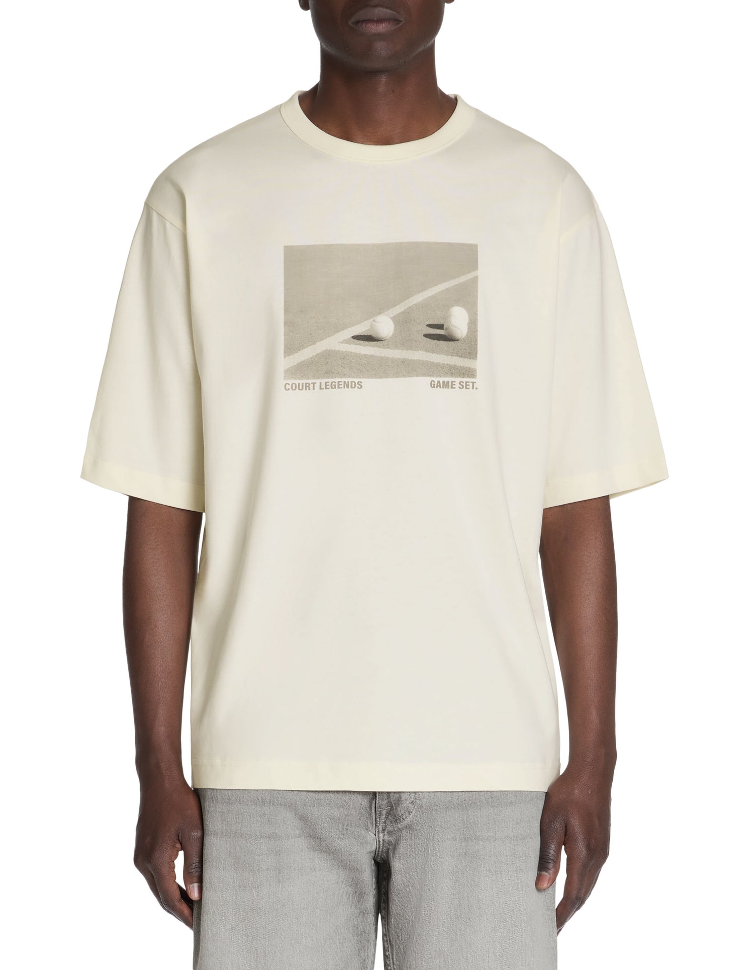 Celio_White Oversized T-Shirt Round Neck 100% Cotton_LECLUB_OFF WHITE_02