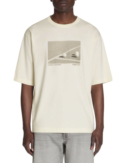 Celio_White Oversized T-Shirt Round Neck 100% Cotton_LECLUB_OFF WHITE_02