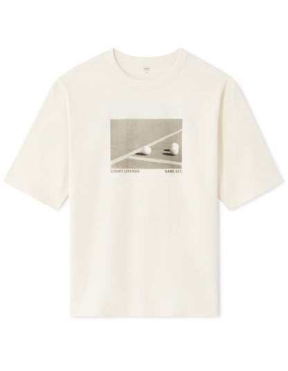 Celio_White Oversized T-Shirt Round Neck 100% Cotton_LECLUB_OFF WHITE_04