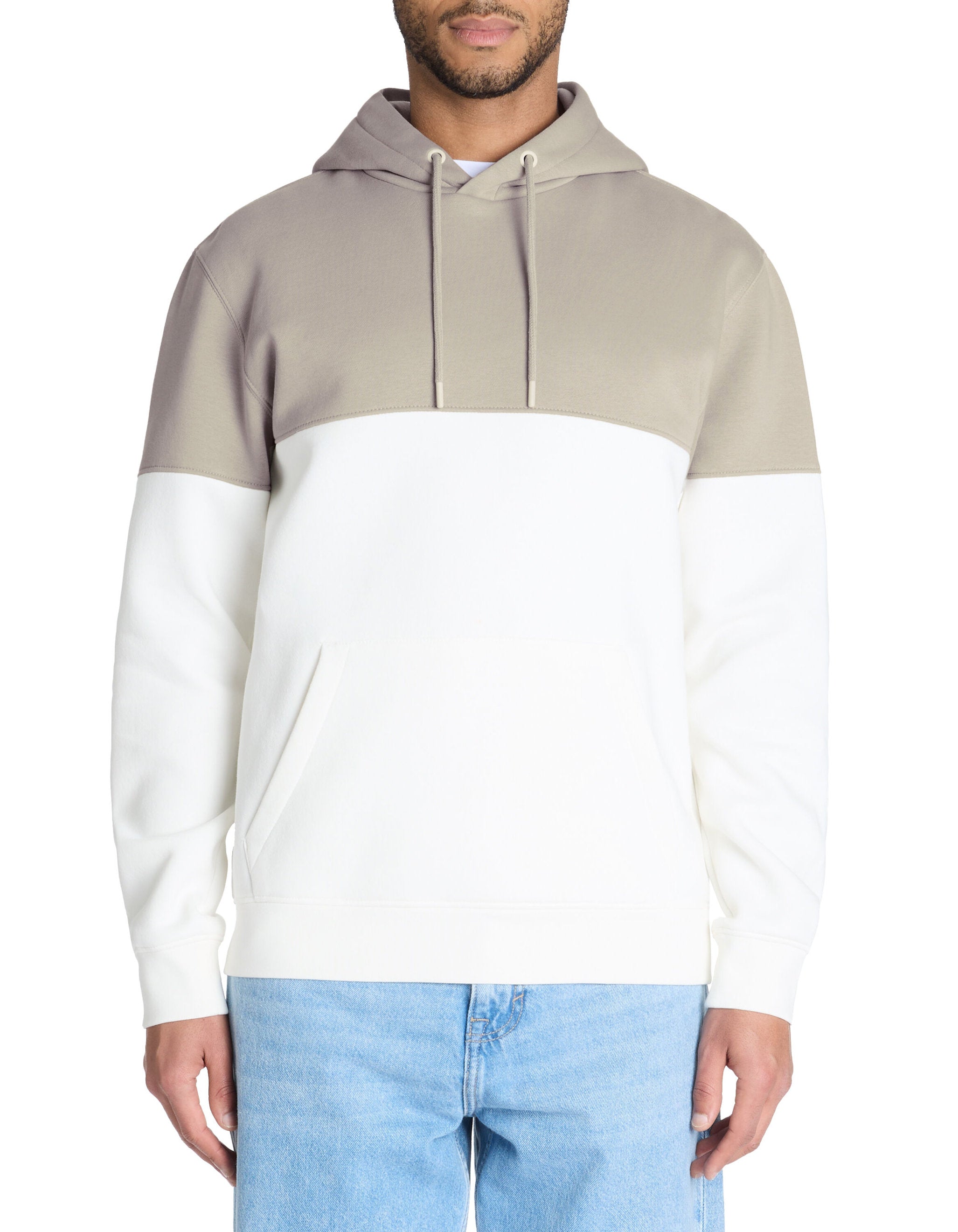 Celio_Brown Regular Cotton Hooded Sweatshirt_LECOBLOCO_LIGHT TAUPE_01