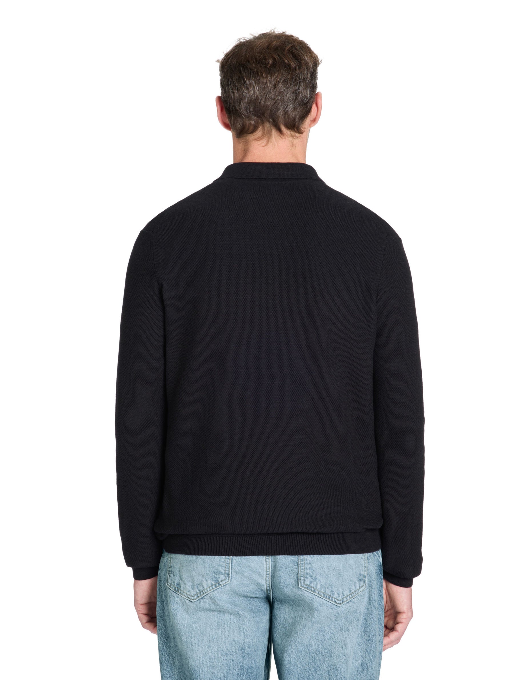 Celio_Polo Shirt with Polo Collar 100% Cotton - Black_LECOMB_BLACK_04