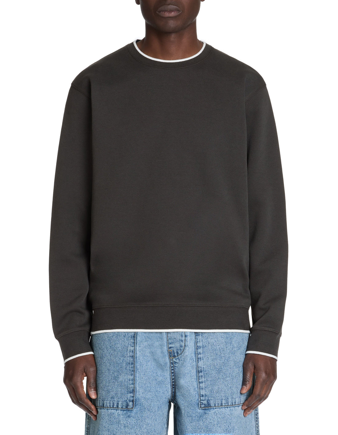 Celio_Anthracite Regular Round Neck Cotton Blend Sweatshirt_LEDOUPIKE_ANTHRACITE_02