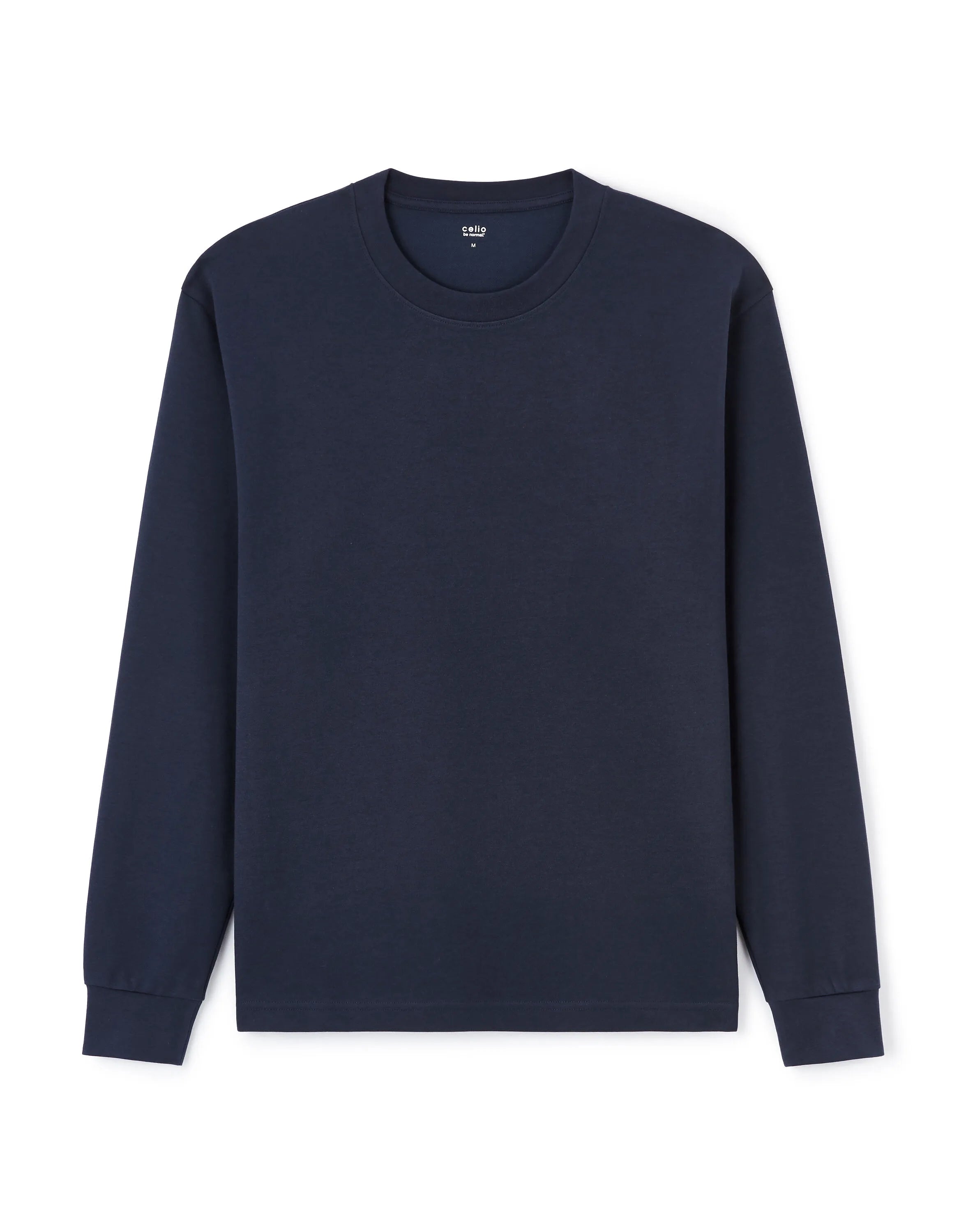 Celio_Navy_Relaxed Long-Sleeved T-Shirt_LEHEML_NAVY_04