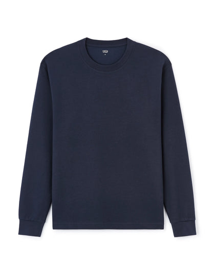 Celio_Navy_Relaxed Long-Sleeved T-Shirt_LEHEML_NAVY_04