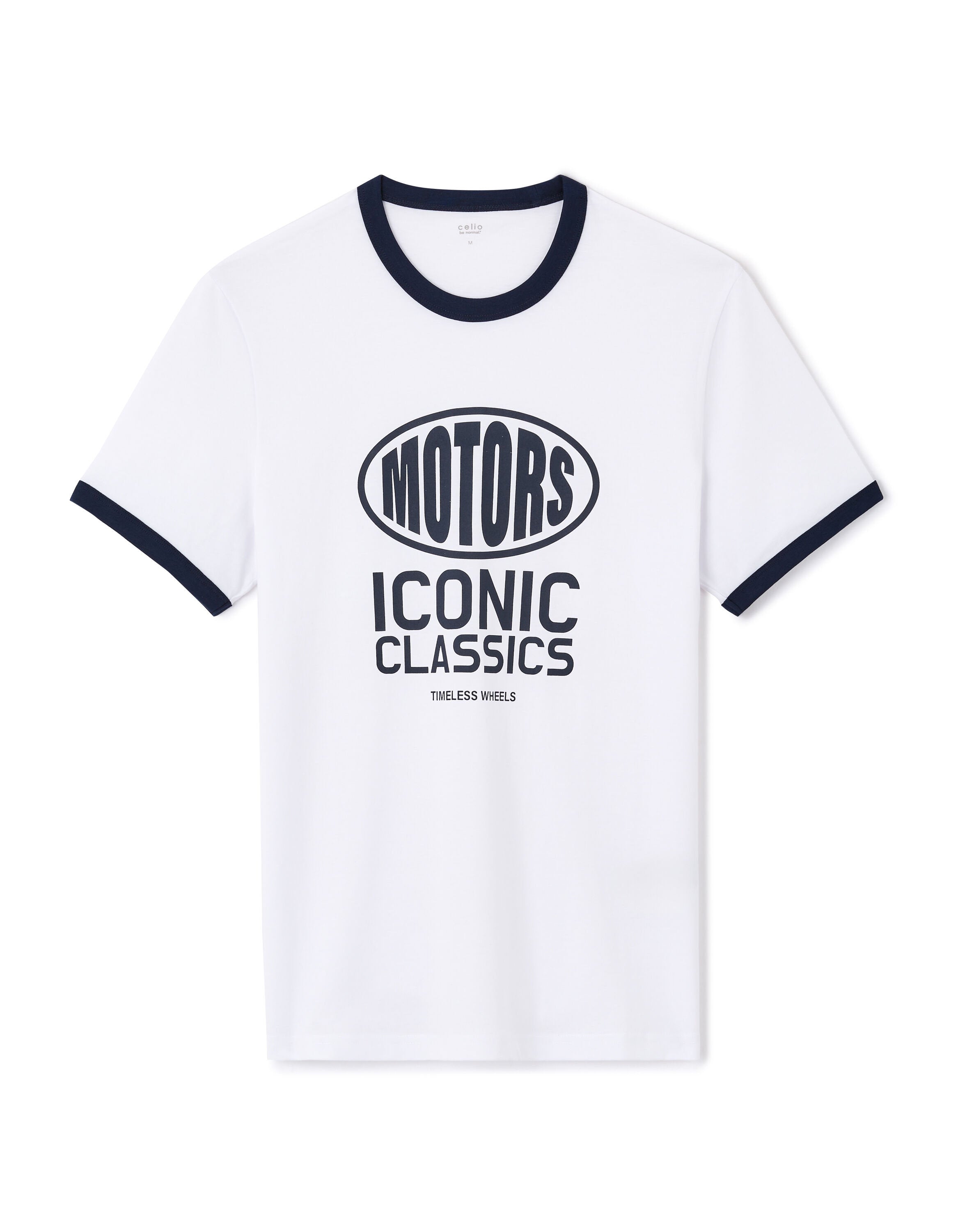 Celio_White Straight T-Shirt Round Neck 100% Cotton_LEICO_OPTICAL WHITE_04
