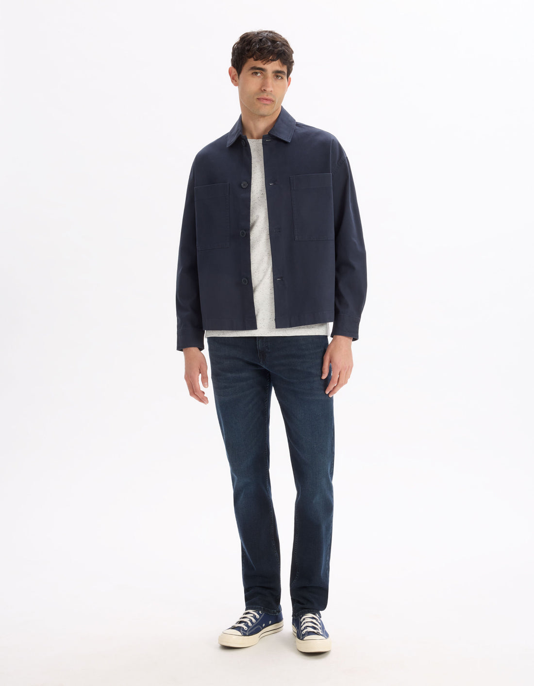 Celio_Grey Straight Round Neck T-Shirt_LEJEKTI_GREY_01