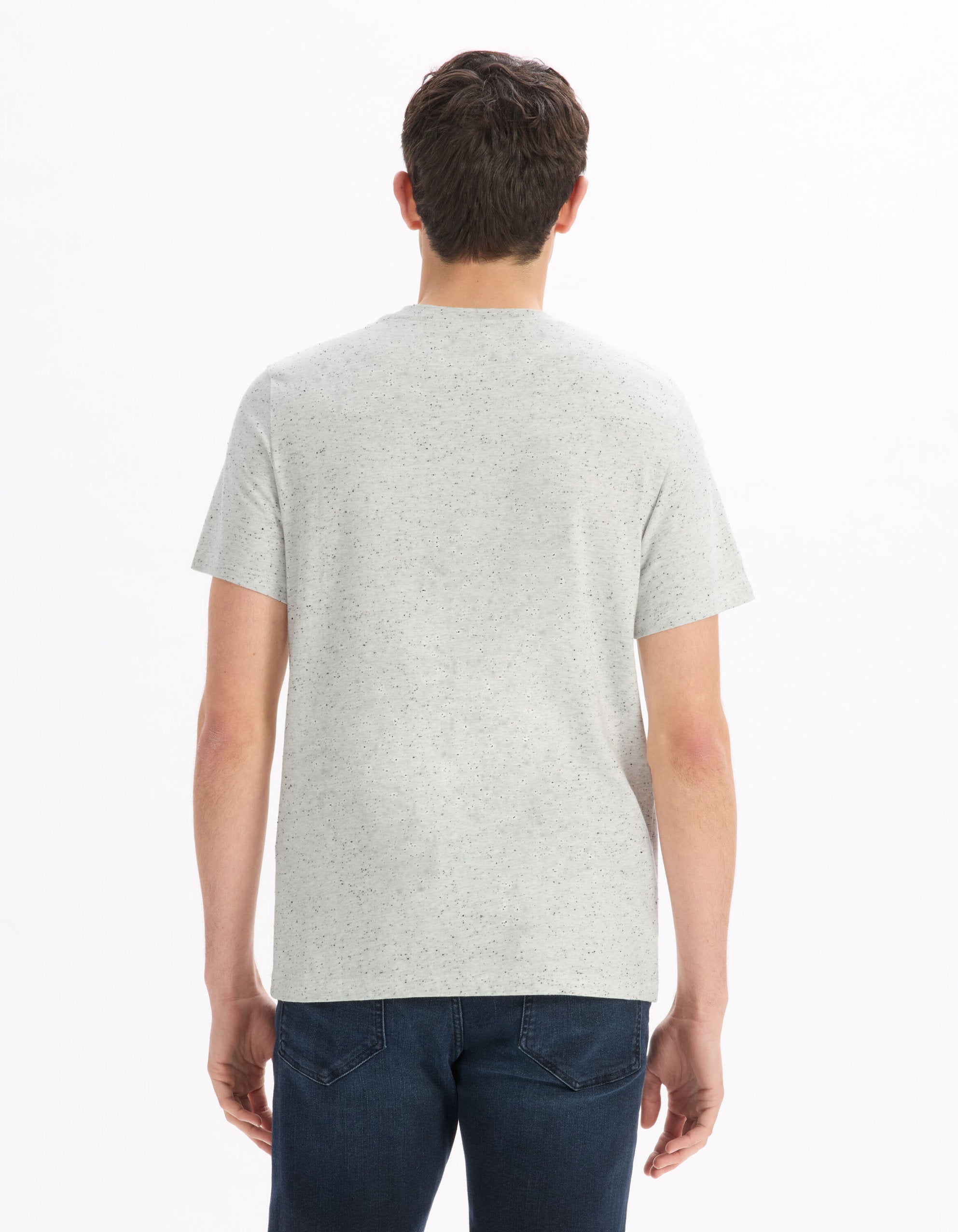 Celio_Grey Straight Round Neck T-Shirt_LEJEKTI_GREY_03