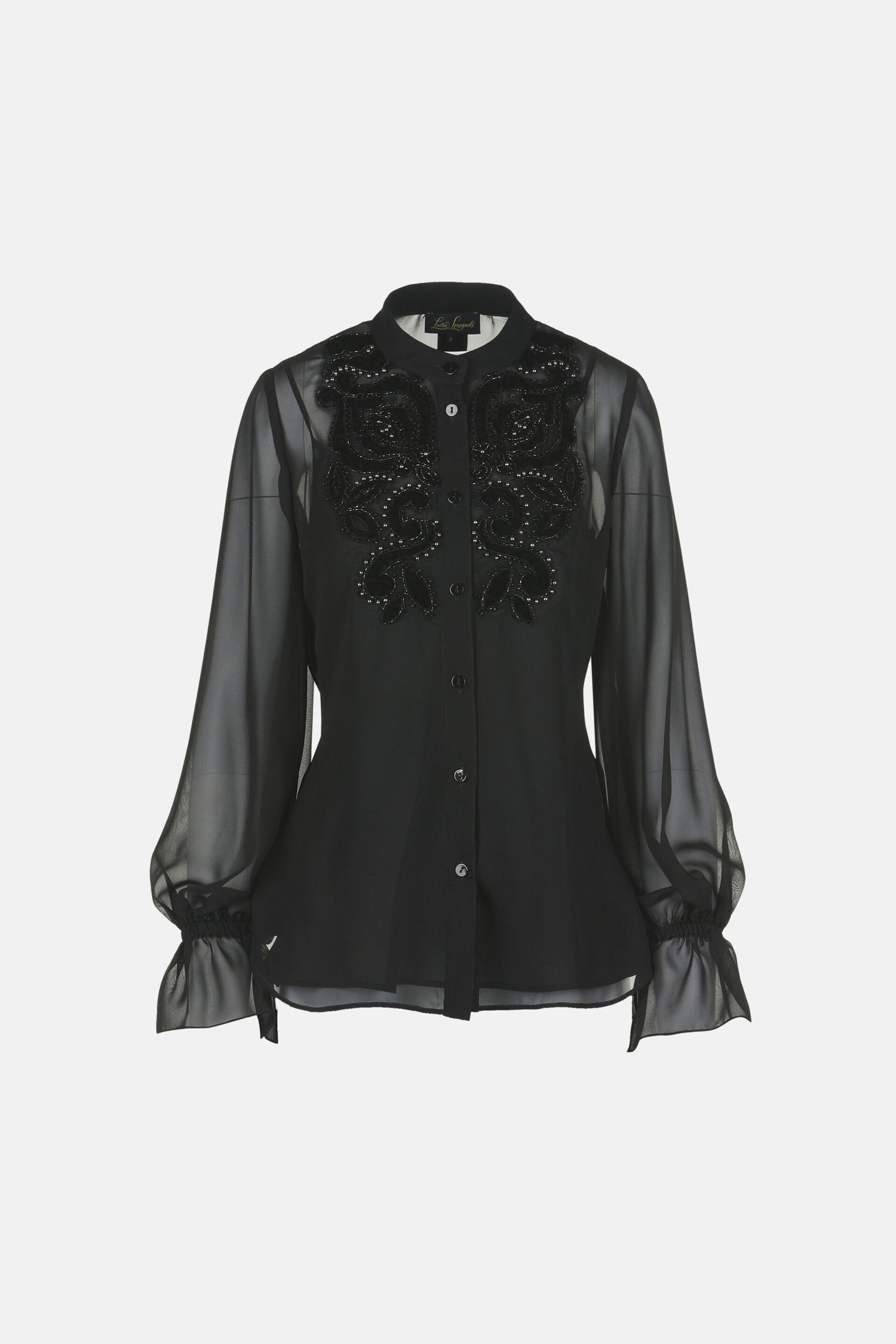 Luisa Spagnoli_Nero_Leonide - Silk Blouse with Inlays_LEONIDE_0101_06
