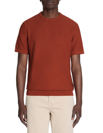Celio_Brown Straight T-Shirt Round Neck 100% Cotton_LEPICTI_TERRA_02