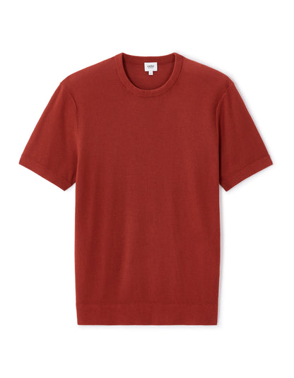 Celio_Brown Straight T-Shirt Round Neck 100% Cotton_LEPICTI_TERRA_04