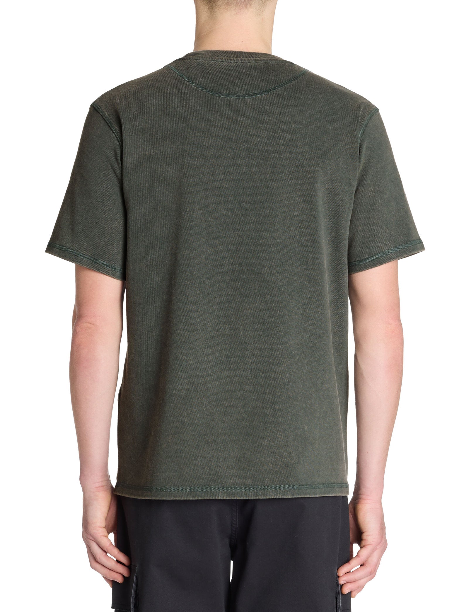 Celio_Grey T-Shirt Boxy Round Neck 100% Cotton Pigment_LEPIGMENT_BITUME_03