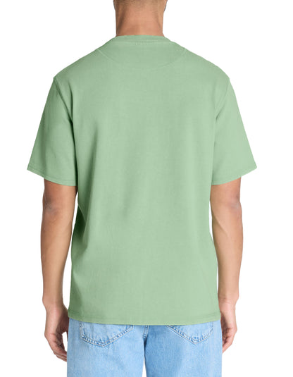 Celio_Green T-Shirt Boxy Round Neck 100% Cotton Pigment_LEPIGMENT_ZEPHYR GREEN_03