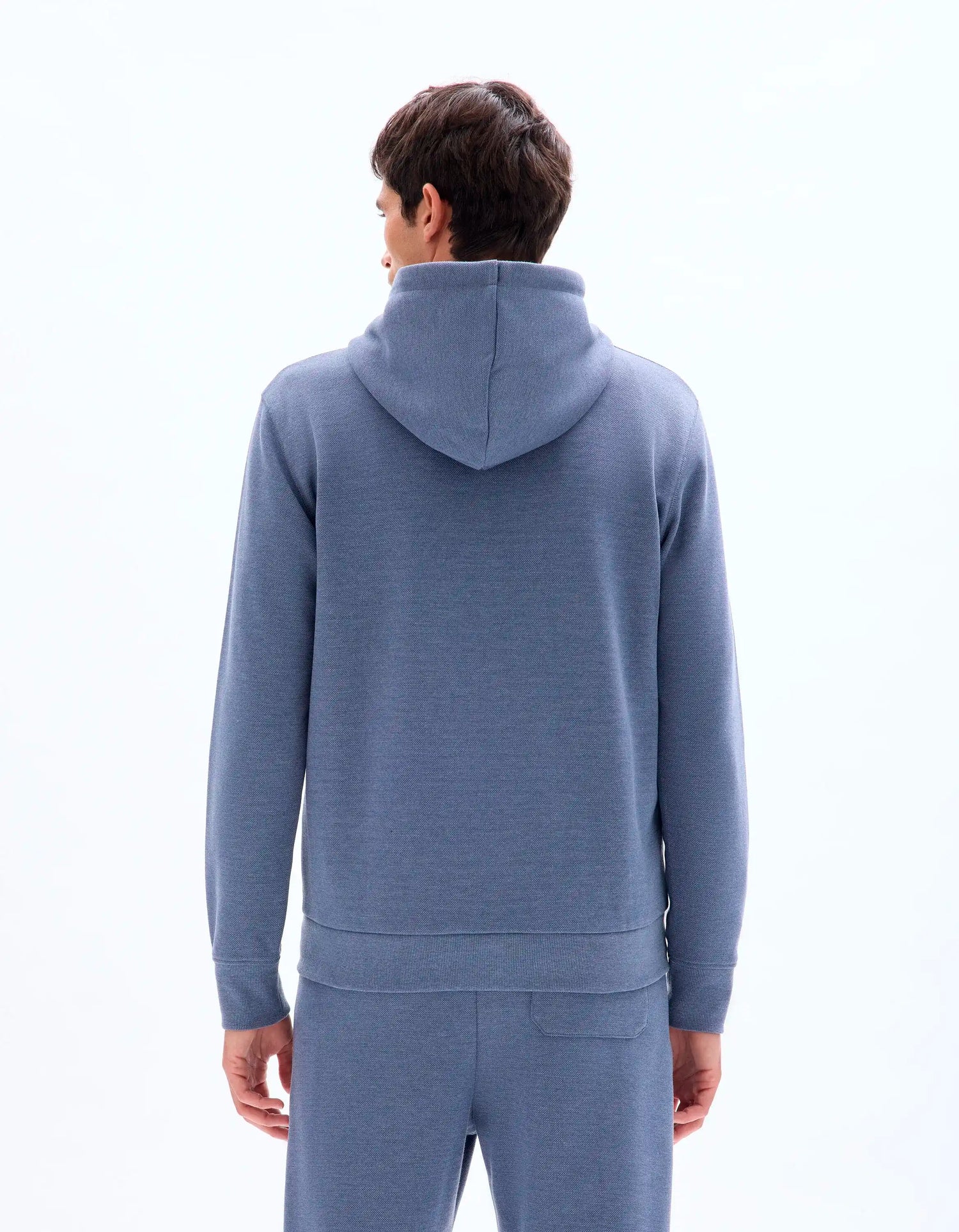 Celio_Heather Grey Blue_Regular-Fit Zip-Up Pique Hoodie_LEPIQUET_HEATHER GREY BLUE_03