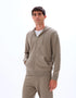 Celio_Heather Taupe_Regular-Fit Zip-Up Pique Hoodie_LEPIQUET_HEATHER TAUPE_01