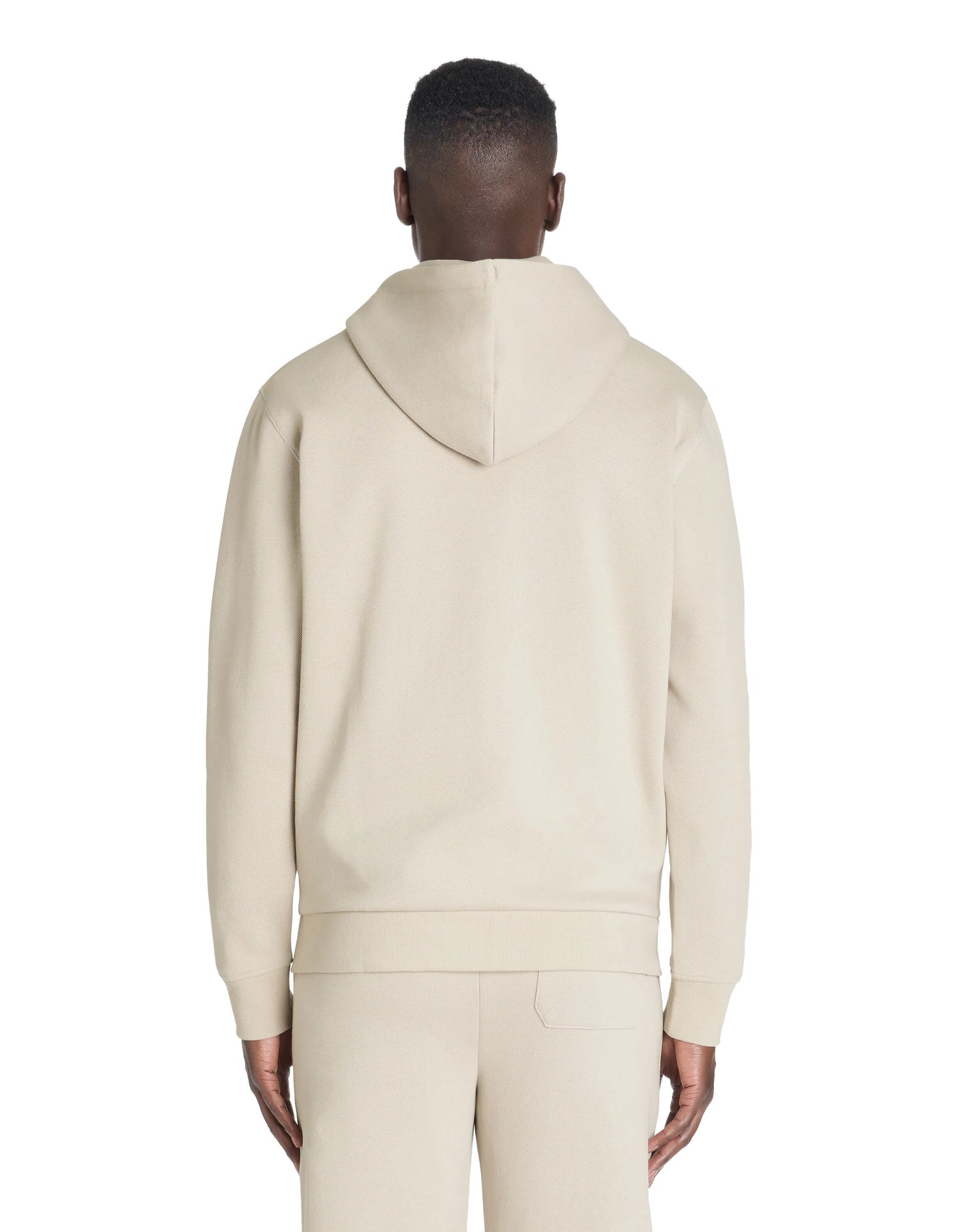 Celio_Sand_Regular Cotton Blend Zip-Up Hoodie_LEPIQUET_SAND_03