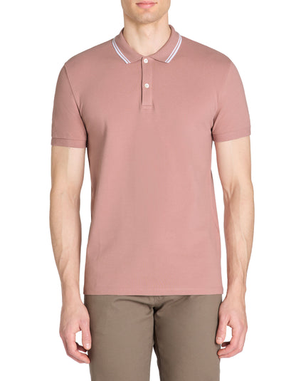 Celio_Pink Polo Slim Coton Stretch_LEPRIME_ROSE_01