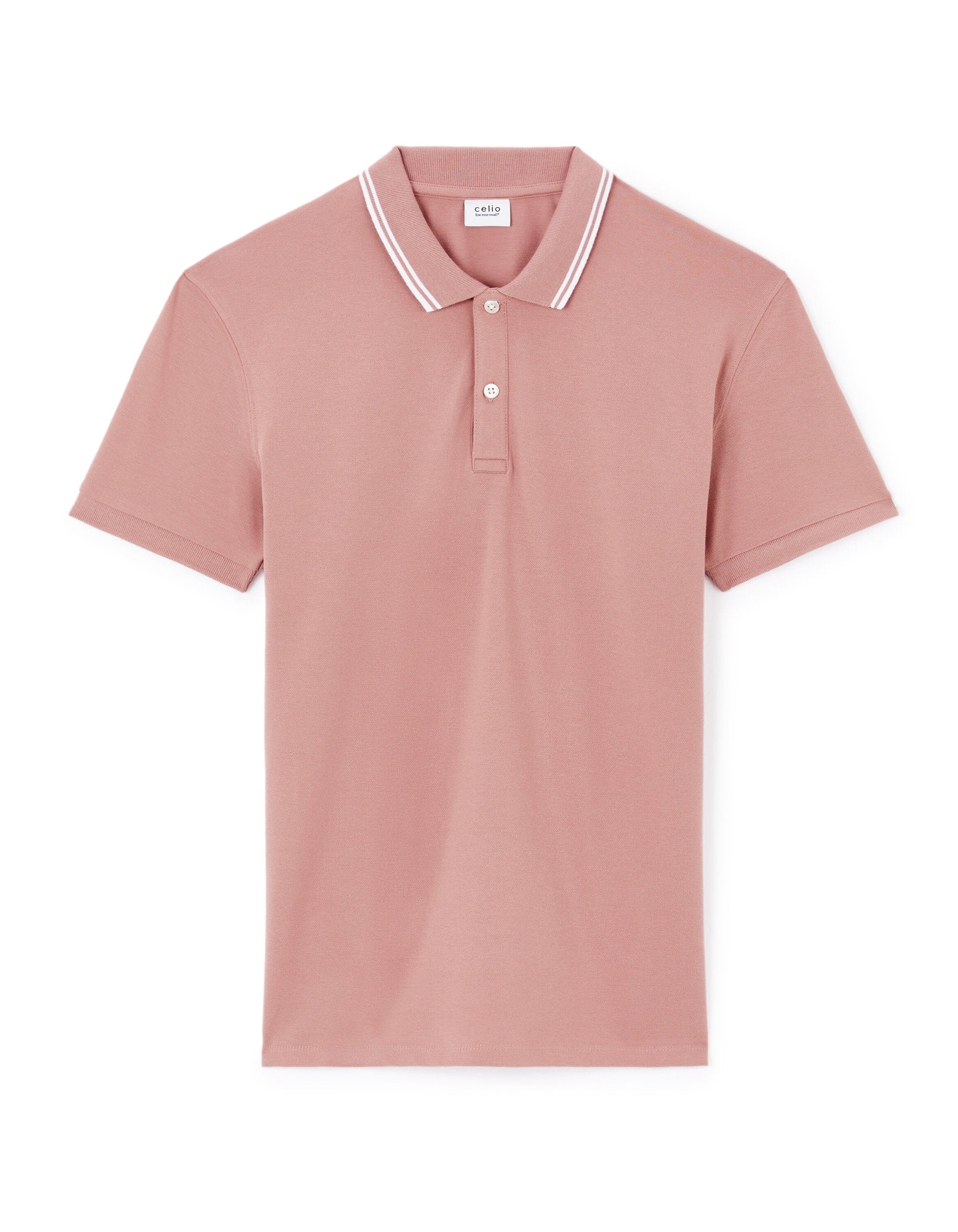Celio_Pink Polo Slim Coton Stretch_LEPRIME_ROSE_04