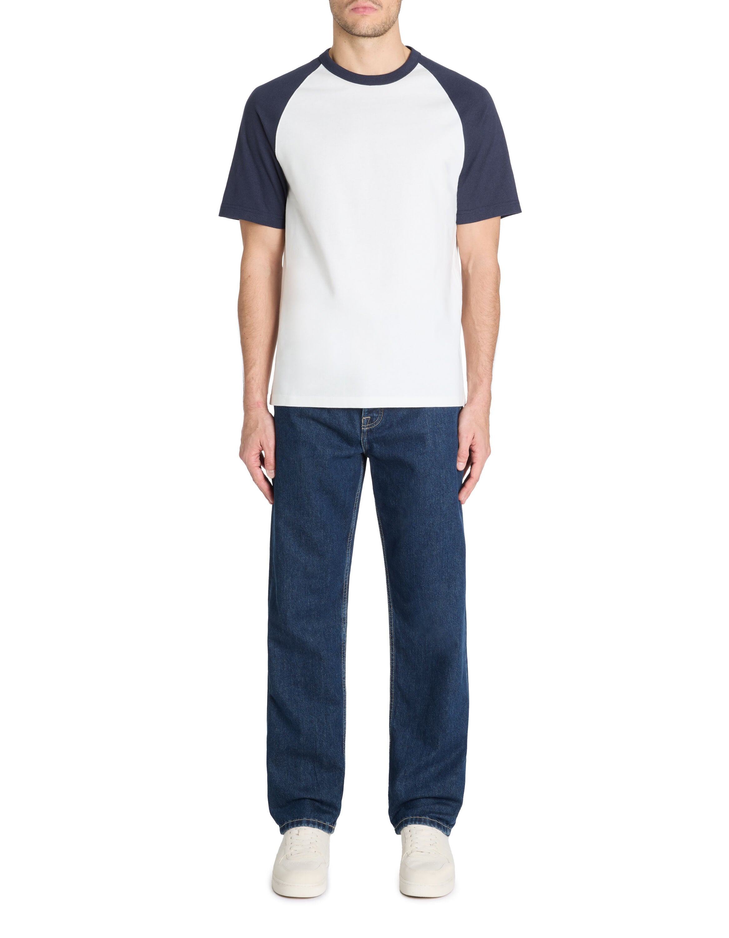 Celio_Navy 100% Cotton Round-Neck Boxy T-Shirt_LERAGA_NAVY_01