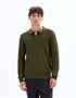 Celio_Green_Waffle Zip-Up Polo Neck Sweater - Khaki_LEVIATAN_KAKI_01