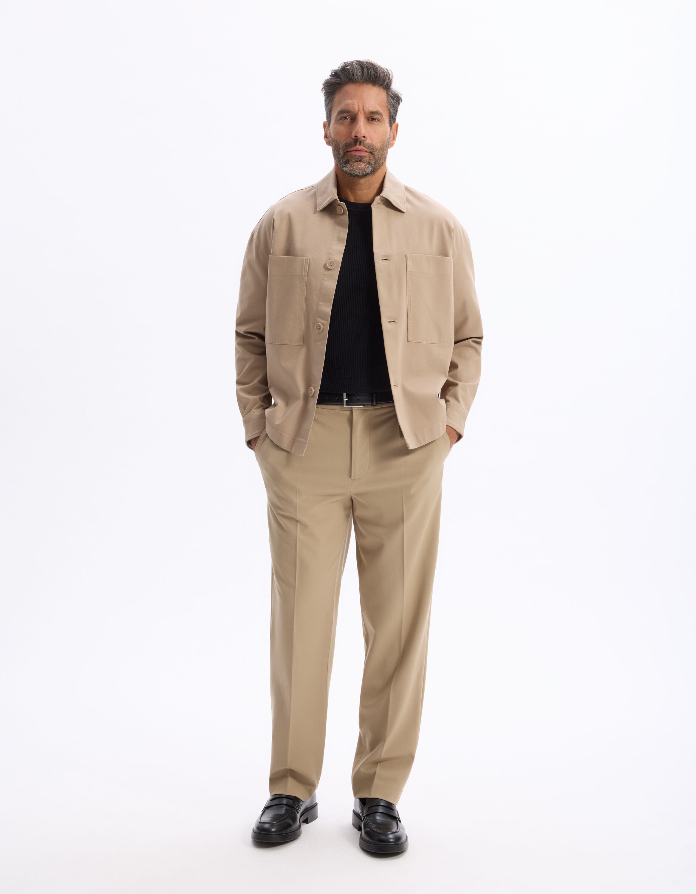 Celio_Black Boxy T-Shirt in 100% Cotton Round Neck Knit_LEYASTI_BLACK_01