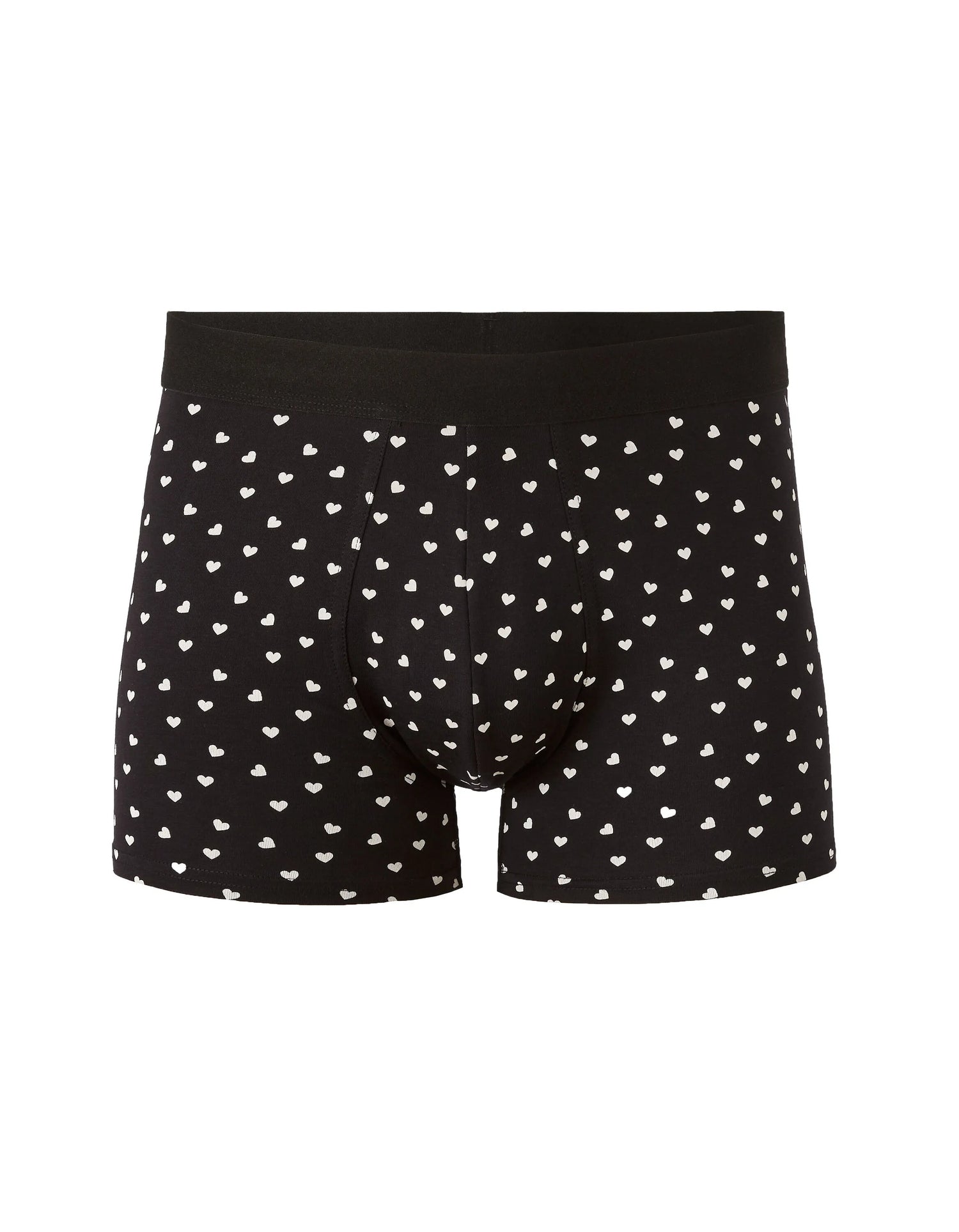 Celio_Black_White and Black Heart-Print Boxer Shorts_LIBOHEART_BLACK_01