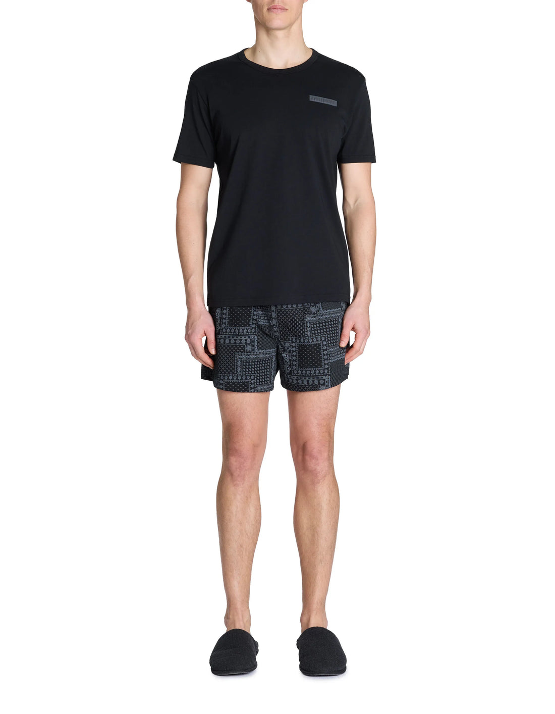 Celio_Black_100% Cotton Pajama Shorts_LIPYCHILL_BLACK_01