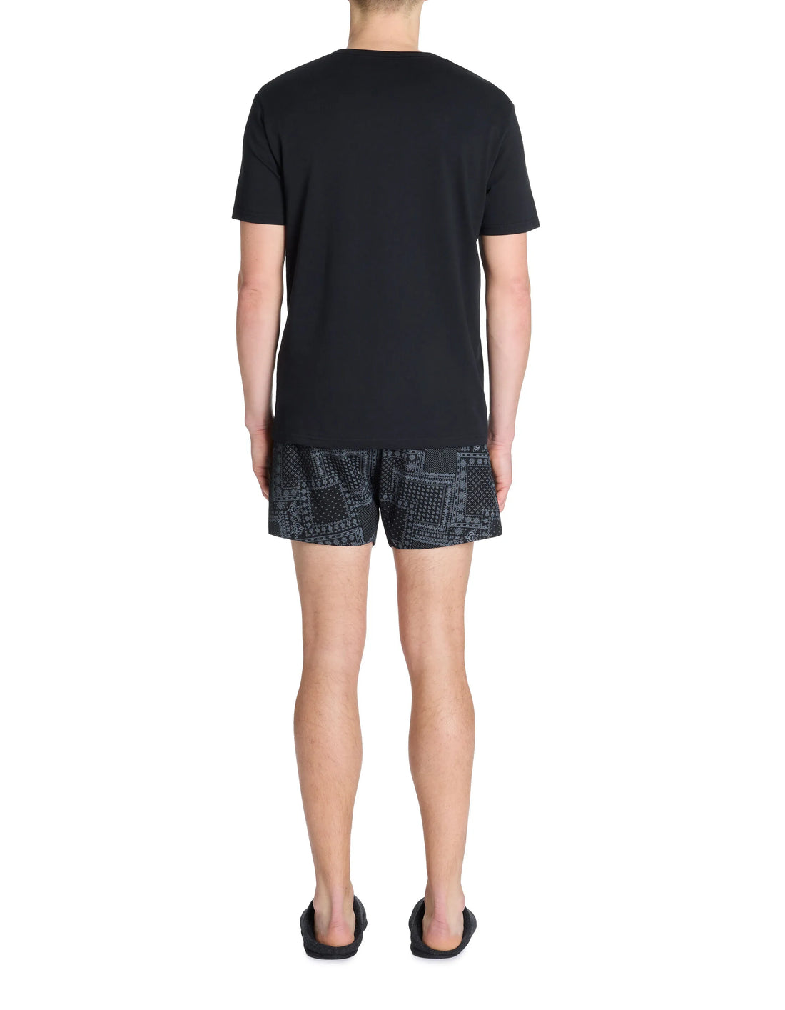 Celio_Black_100% Cotton Pajama Shorts_LIPYCHILL_BLACK_02
