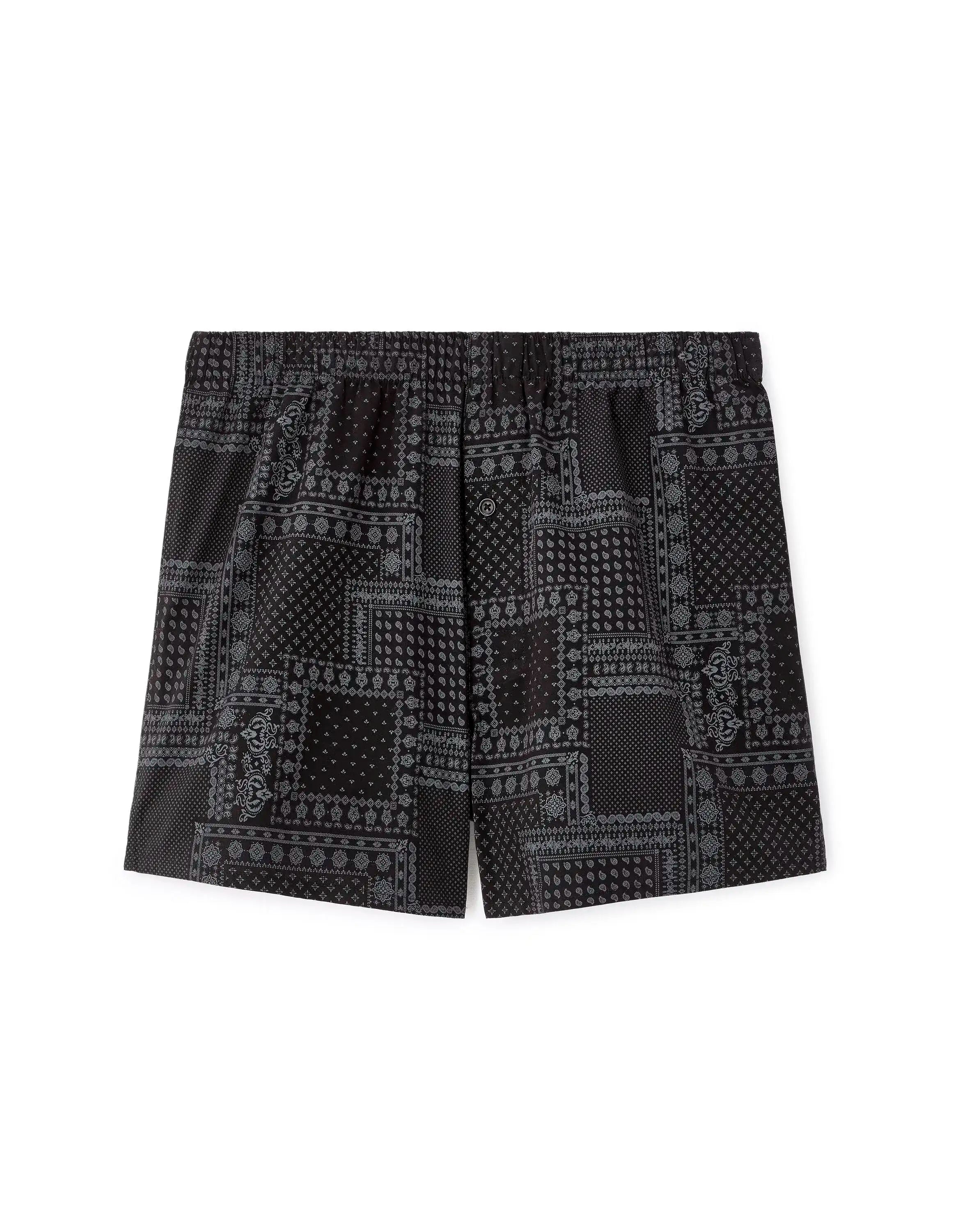 Celio_Black_100% Cotton Pajama Shorts_LIPYCHILL_BLACK_03