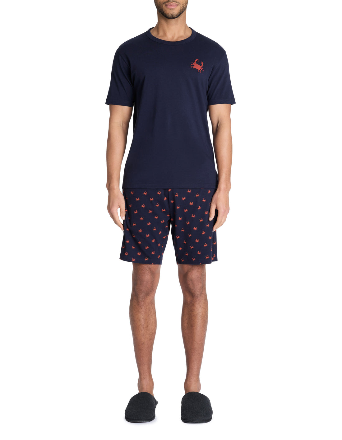 Celio_Navy 100% Cotton Short Pajamas_LIPYCRABE_NAVY_01