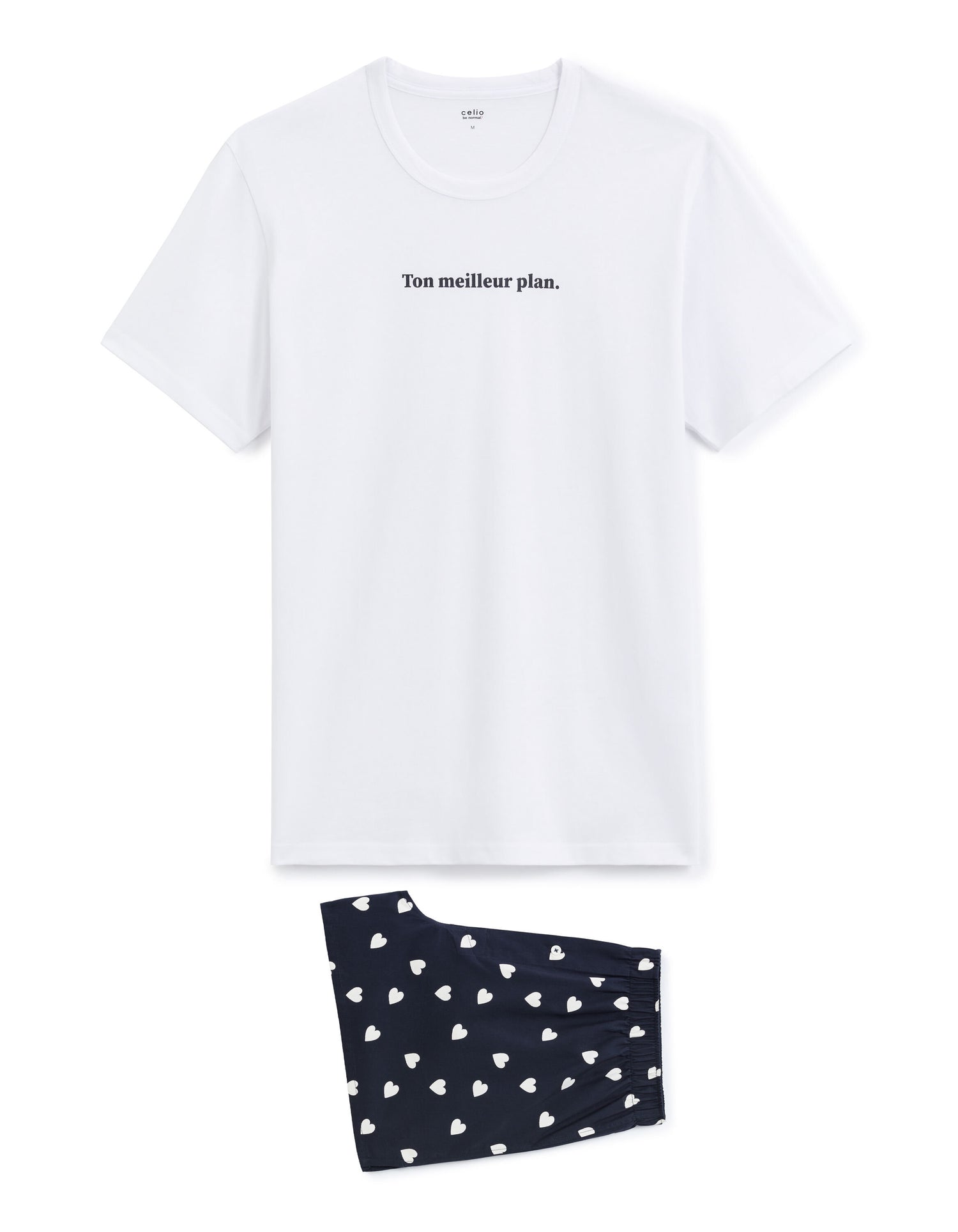 Celio_Navy 100% Cotton Short Pajamas_LIPYLOVE_NAVY_04