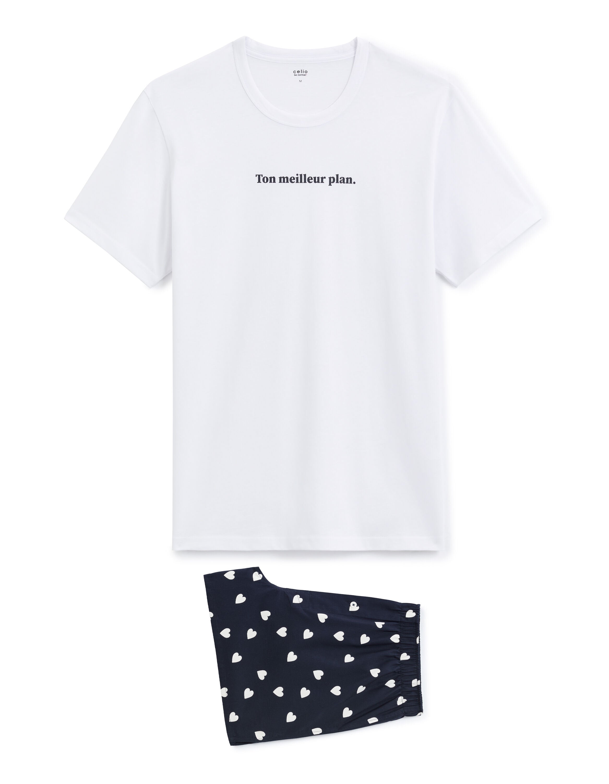 Celio_Navy 100% Cotton Short Pajamas_LIPYLOVE_NAVY_04