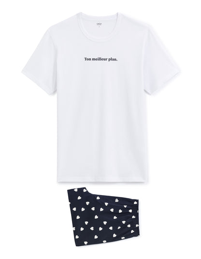 Celio_Navy 100% Cotton Short Pajamas_LIPYLOVE_NAVY_04