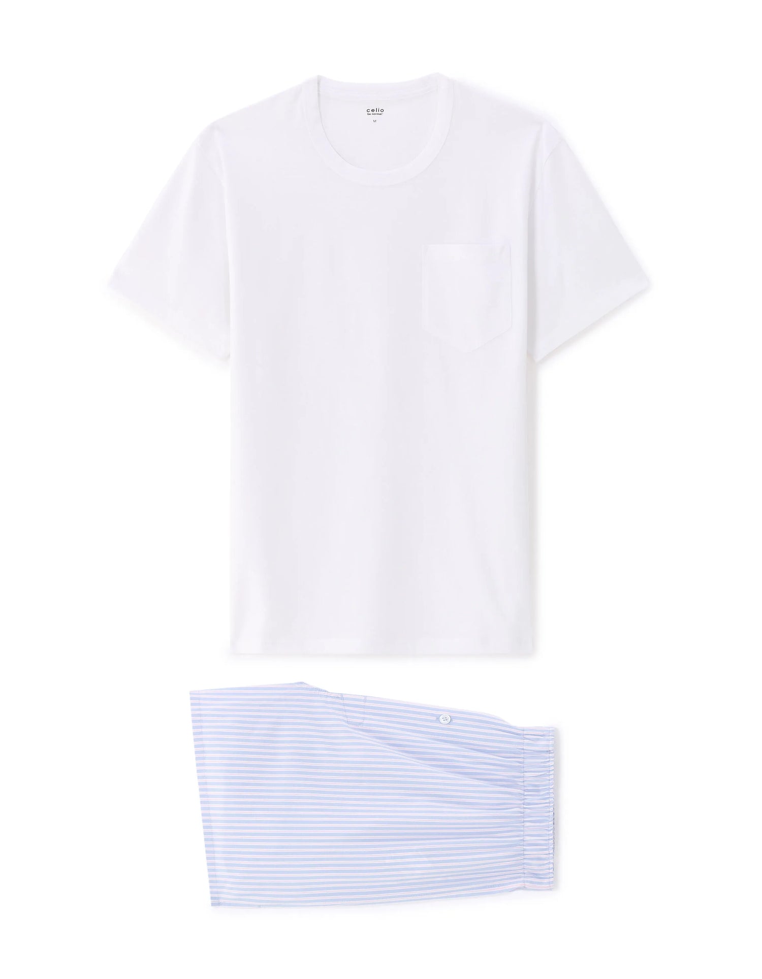 Celio_White_100% Cotton Pajama Shorts_LIPYRAYURE_WHITE_06