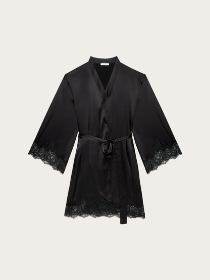 Yamamay BLACK Women Kimono - Midnight Satin SKU: LKID193002_072 Image 04