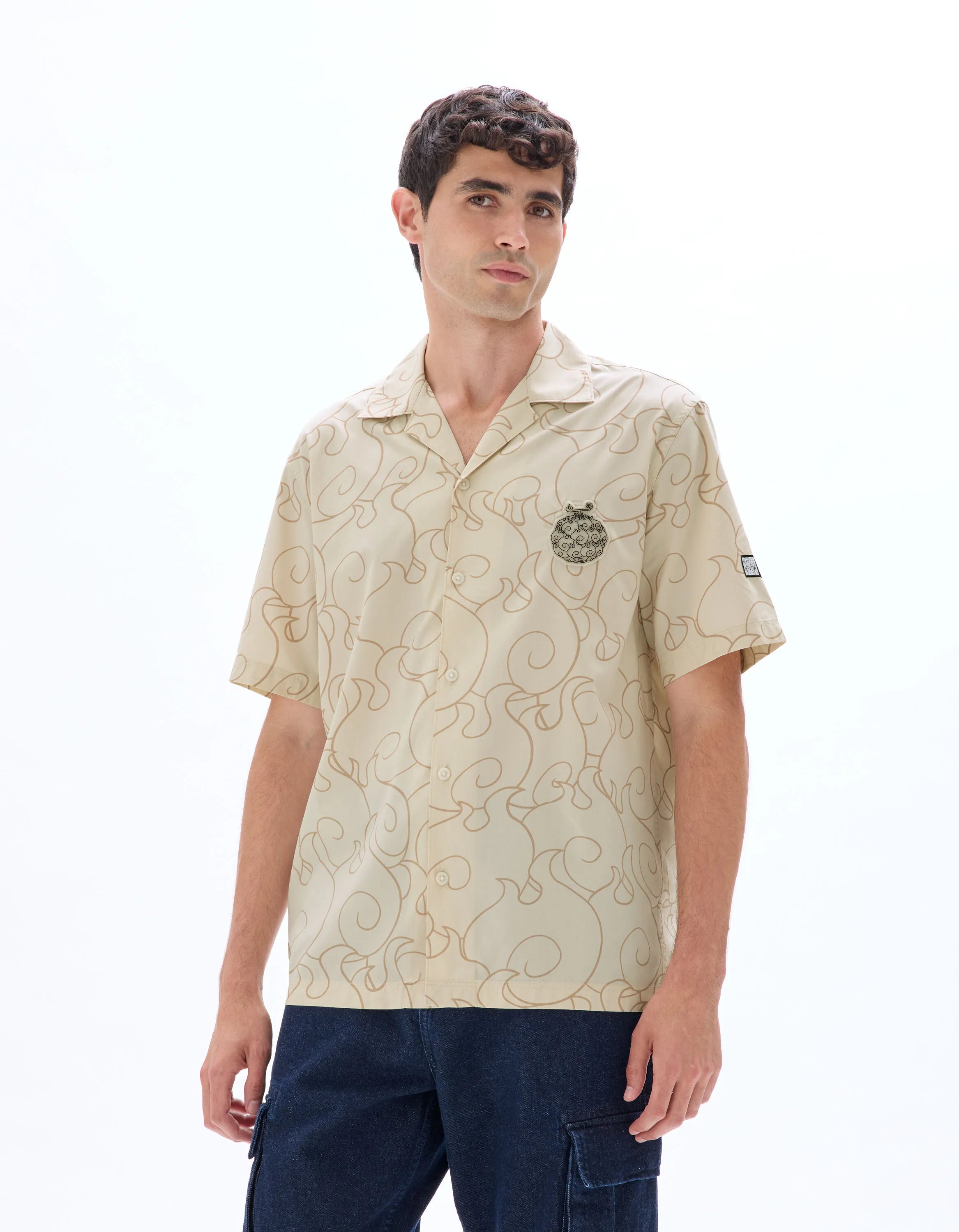 Celio_Light Beige_One Piece Oversized Shirt_LLAONE1_LIGHT BEIGE_01