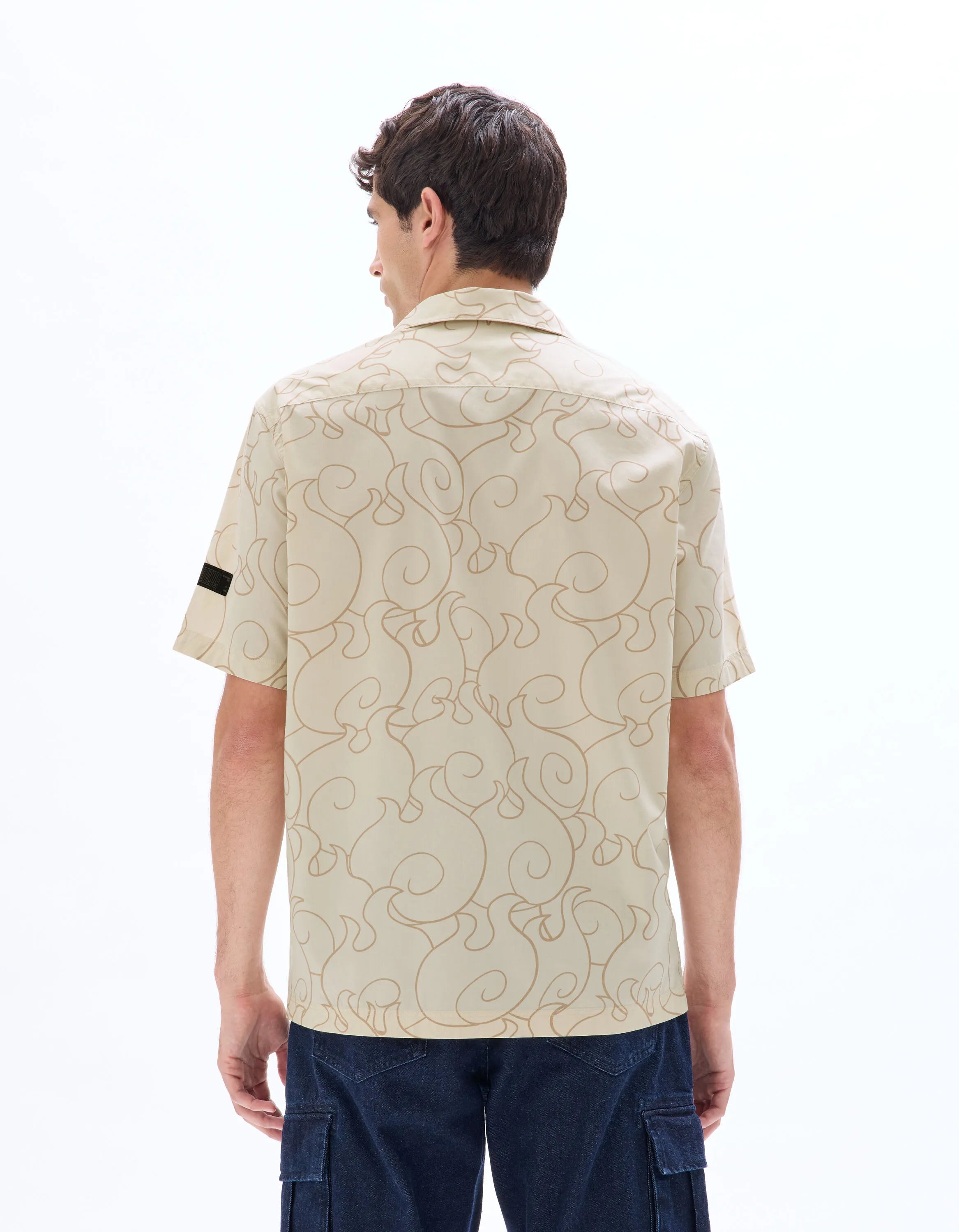 Celio_Light Beige_One Piece Oversized Shirt_LLAONE1_LIGHT BEIGE_03