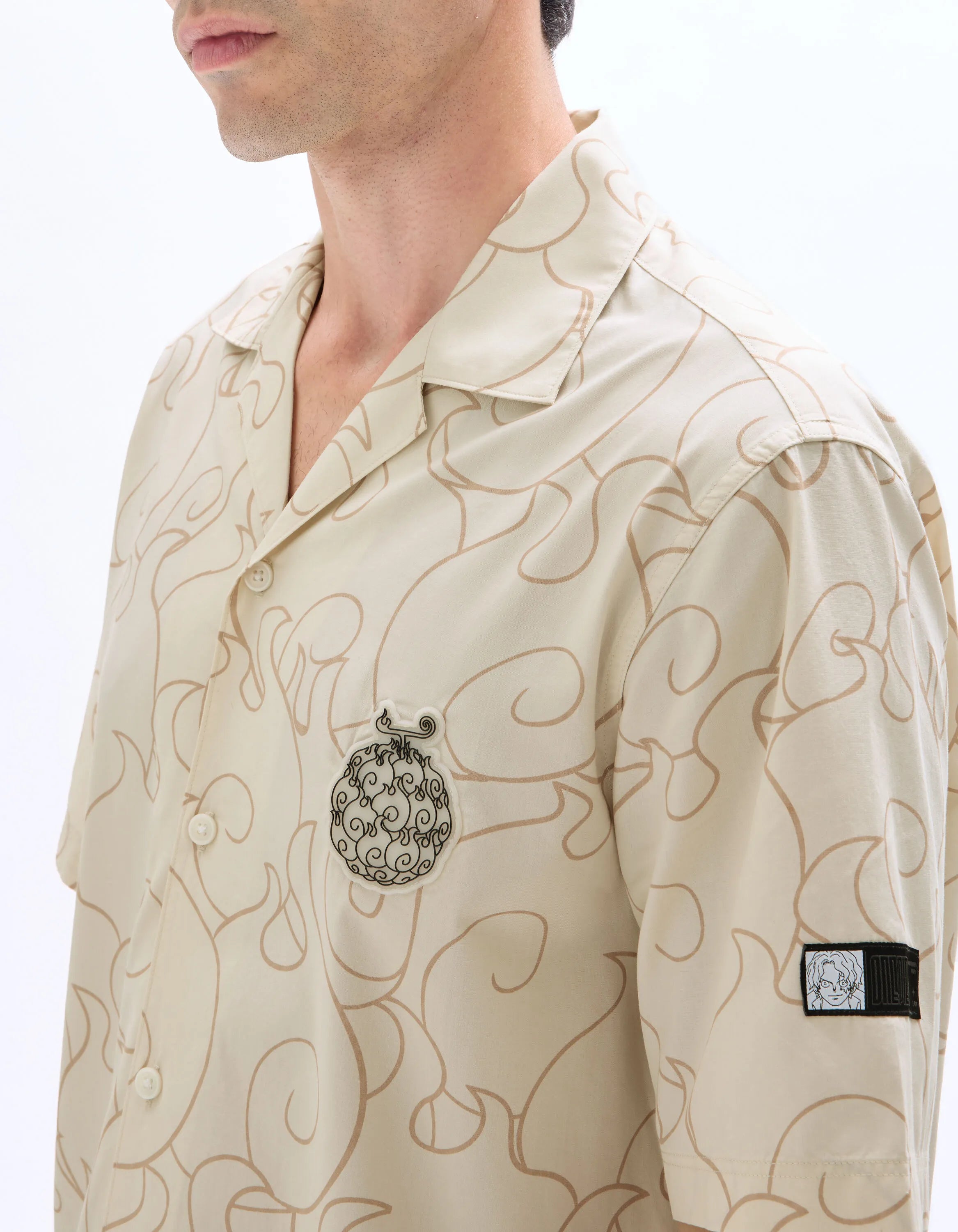 Celio_Light Beige_One Piece Oversized Shirt_LLAONE1_LIGHT BEIGE_04