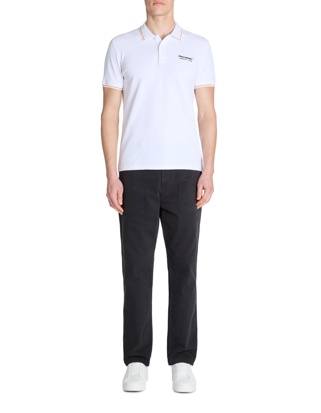 Celio_Mclaren Formula 1 Team White Polo Shirt_LLELARENP2_OPTICAL WHITE_01