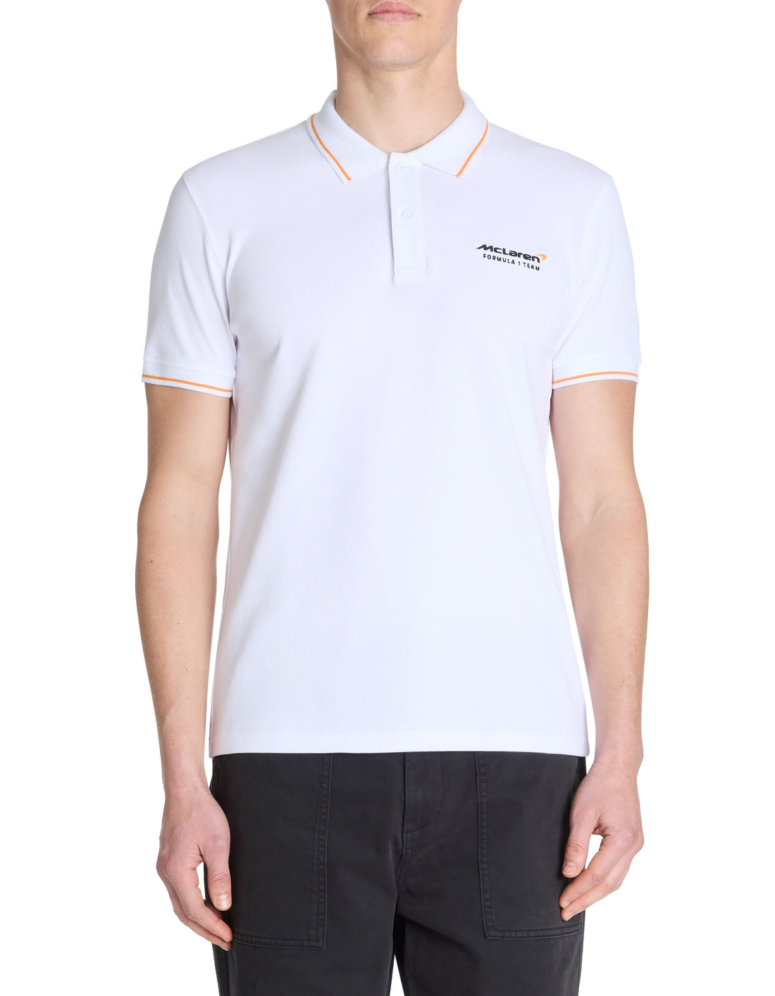Celio_Mclaren Formula 1 Team White Polo Shirt_LLELARENP2_OPTICAL WHITE_02