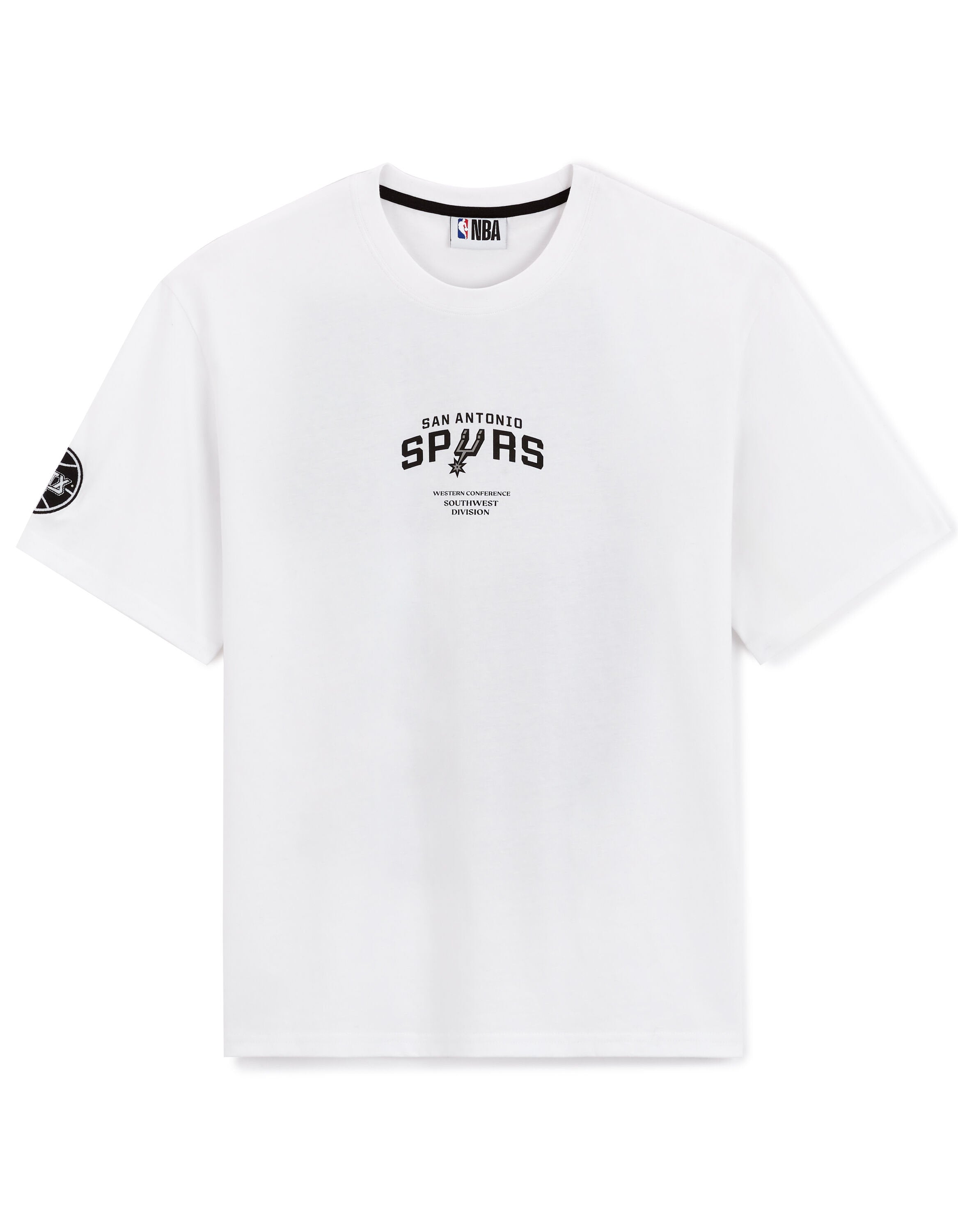 Celio_NBA San Antonio Spurs White T-Shirt_LLENBA_OPTICAL WHITE_01