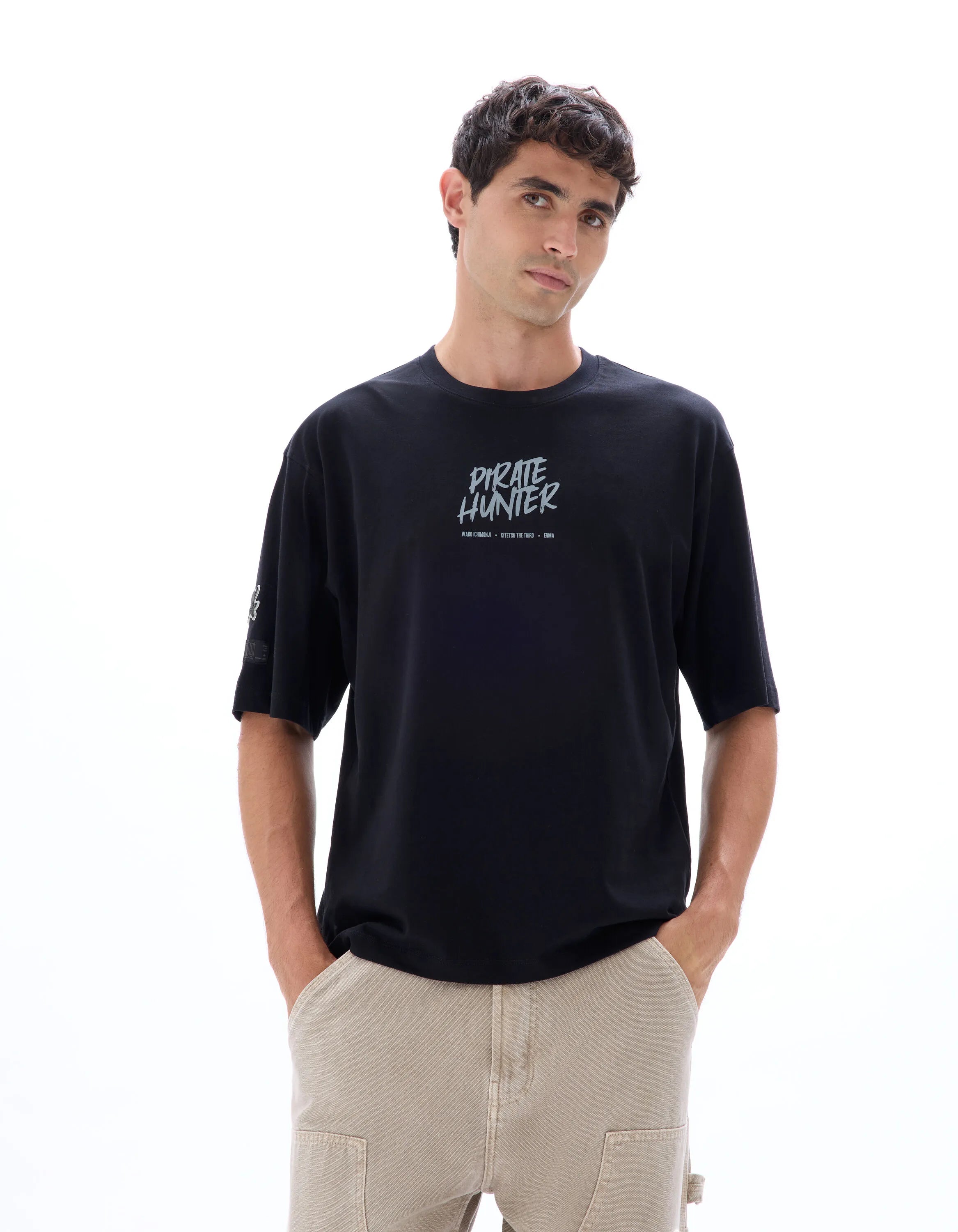 Celio_Black_One Piece Oversized T-Shirt_LLEONE_BLACK_03