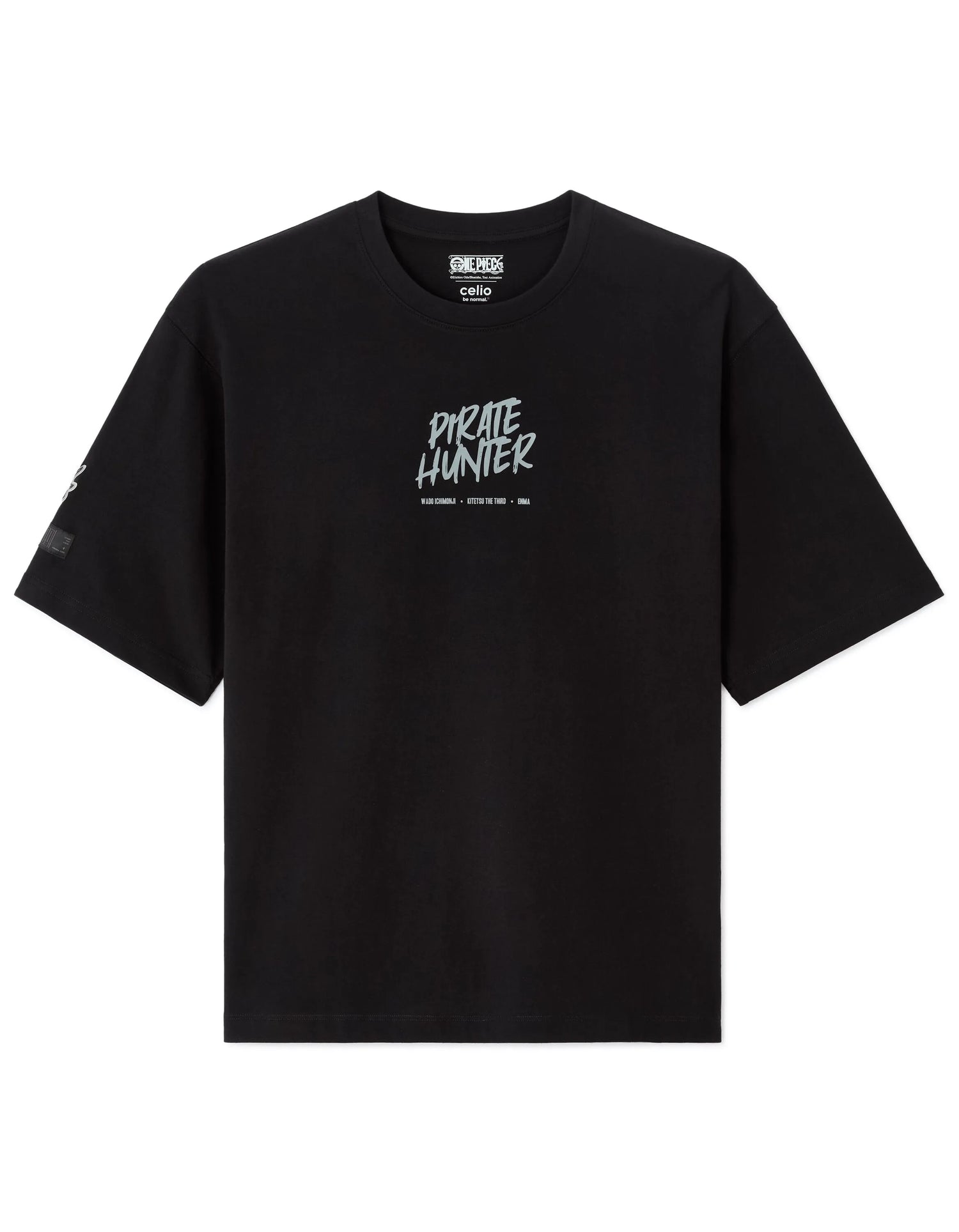 Celio_Black_One Piece Oversized T-Shirt_LLEONE_BLACK_05