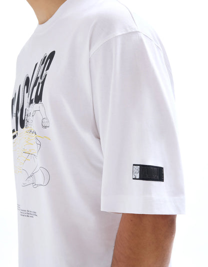 Celio_Blanc_One Piece White Oversized T-Shirt_LLEONE_BLANC_04