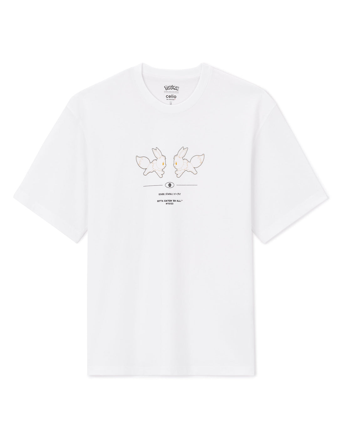 Celio_PokŽmon Eevee White T-Shirt_LLEPOK_WHITE_01