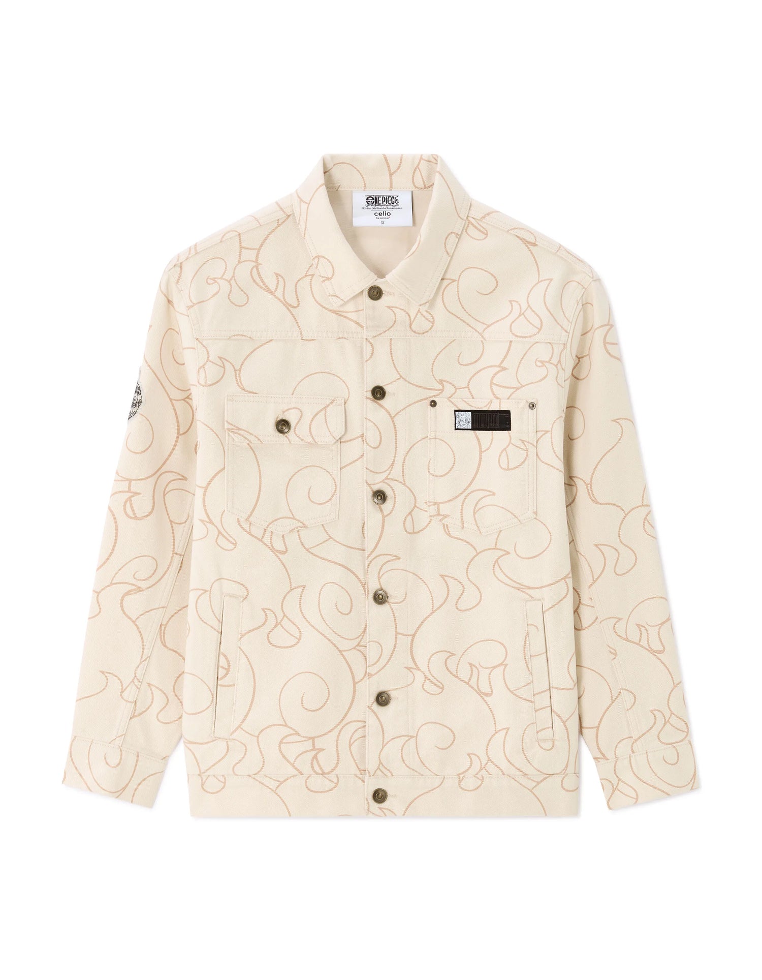 Celio_Light Beige_One Piece Oversized Denim Jacket_LLUONE_LIGHT BEIGE_08